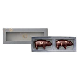 Gaveske m/ 2 stk. marcipangrise