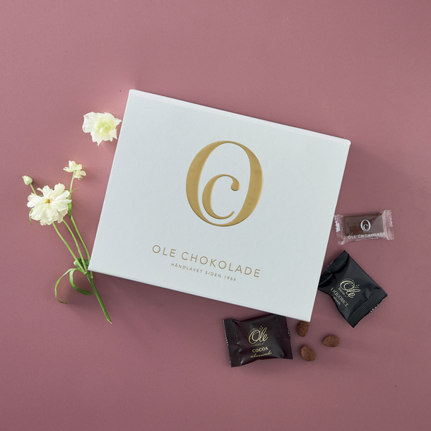 Dele sken m/ 55 enkeltpakkede chokoladestykker