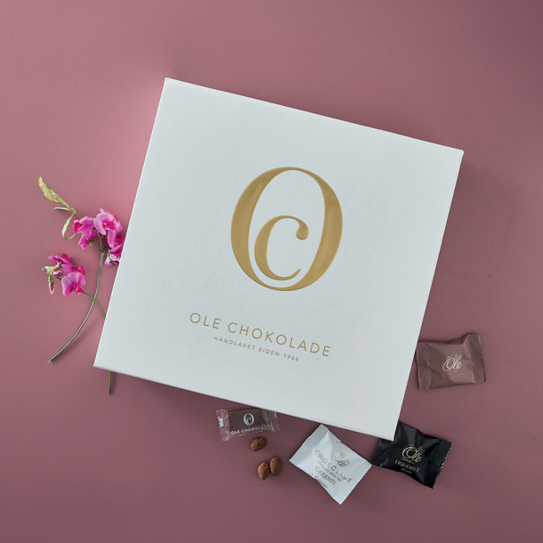 Dele sken m/ 105 enkeltpakkede chokoladestykker