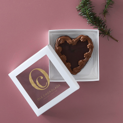 Marcipanhjerte m. egen tekst - maks 8 bogstaver