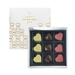 Valentine gave�ske - 9 stk. chokolader