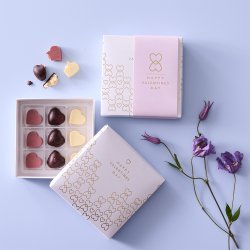 Valentine gaveske - 9 stk. chokolader