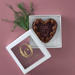 Marcipanhjerte m/ teksten "God jul"