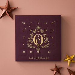 Klassisk julekalender, bordeaux