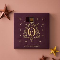 Klassisk julekalender, bordeaux
