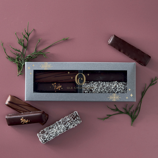 Gaveske m/ 4 chokoladestnger