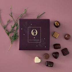 Bordeaux juleske m/ 9 stk.