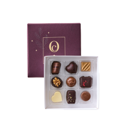 Bordeaux juleske m/ 9 stk.