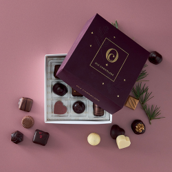 Bordeaux juleske m/ 18 stk. 