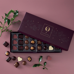 Bordeaux juleske m/ 24 stk. 