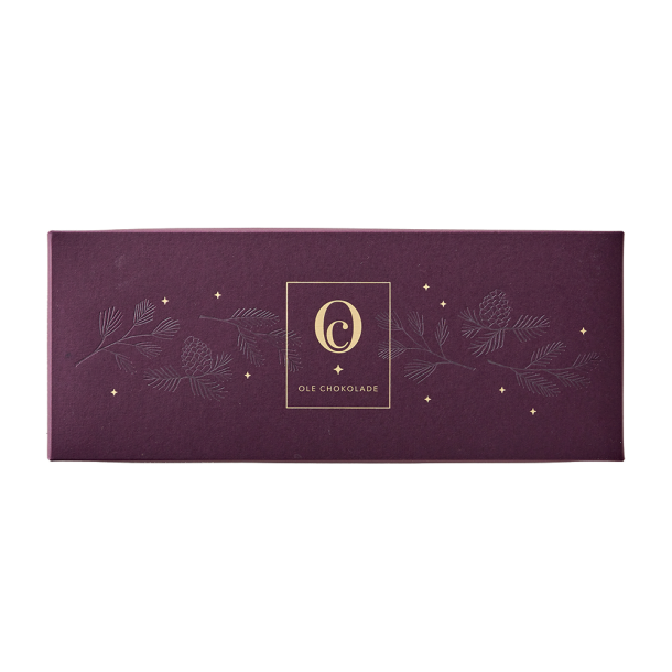 Bordeaux juleske m/ 24 stk.