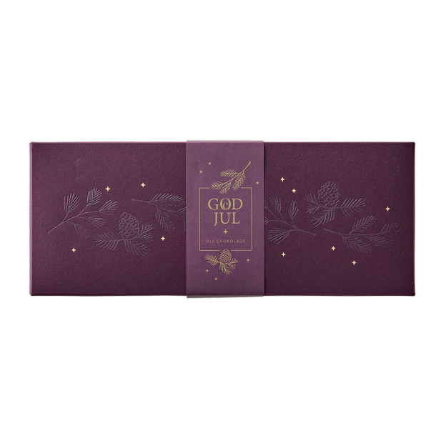 Bordeaux juleske m/ 24 stk.