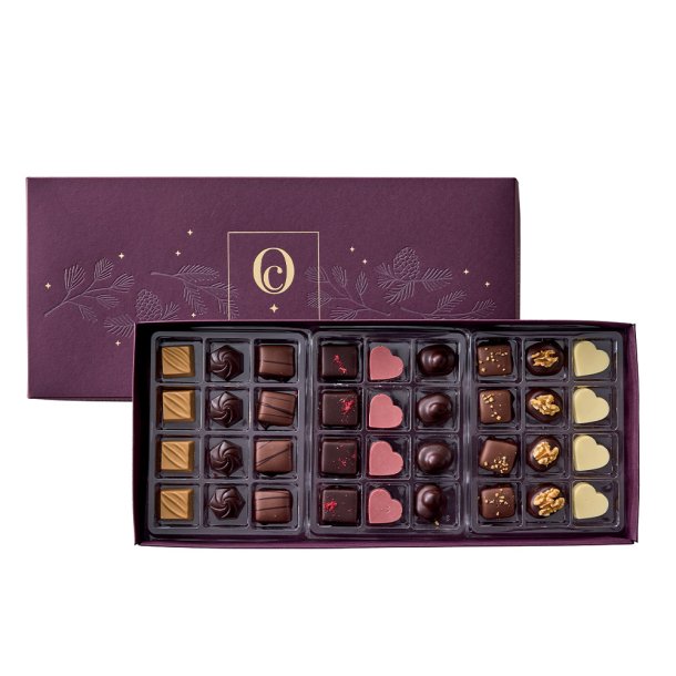 Bordeaux juleske m/ 36 stk.